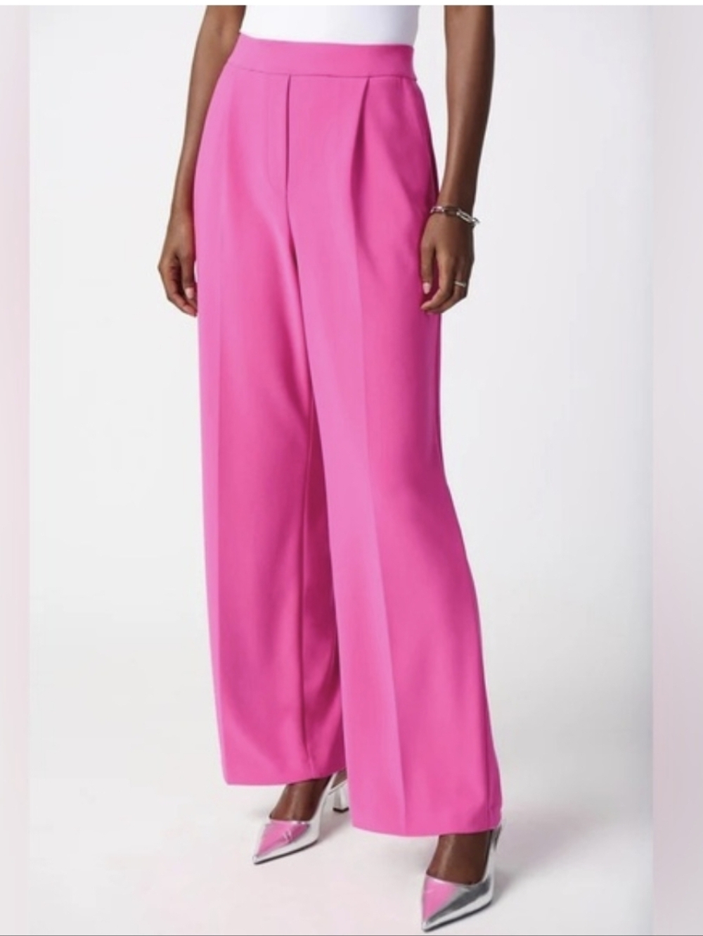 J. Ribkoff | Wide-Leg High-Waist Pink Pants size 8